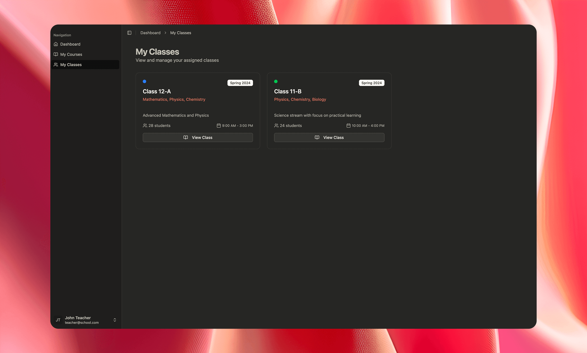 School Management Portal